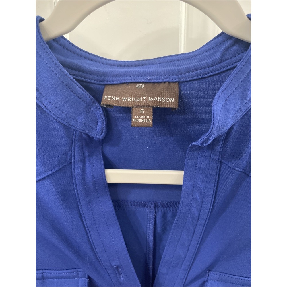 Fenn Wright Mansion Formal Solid Blue Polyester S… - image 2